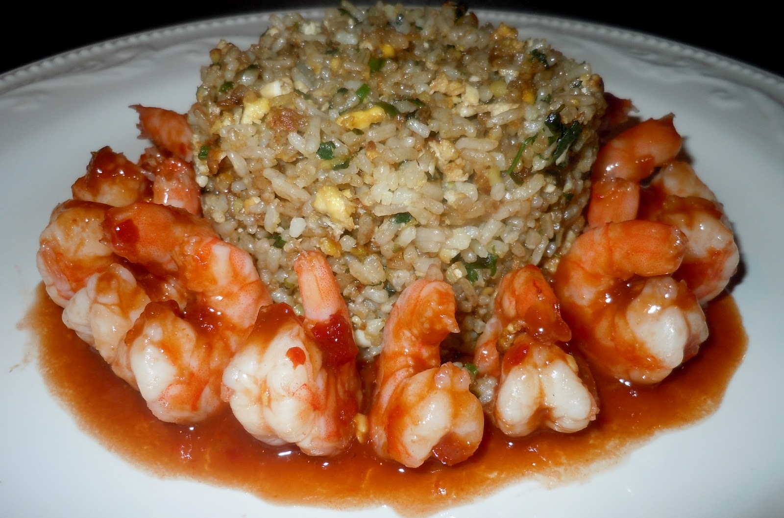 Party with Leah Spicy Chili Shrimp with Jalapeno Cilantro Fried Rice