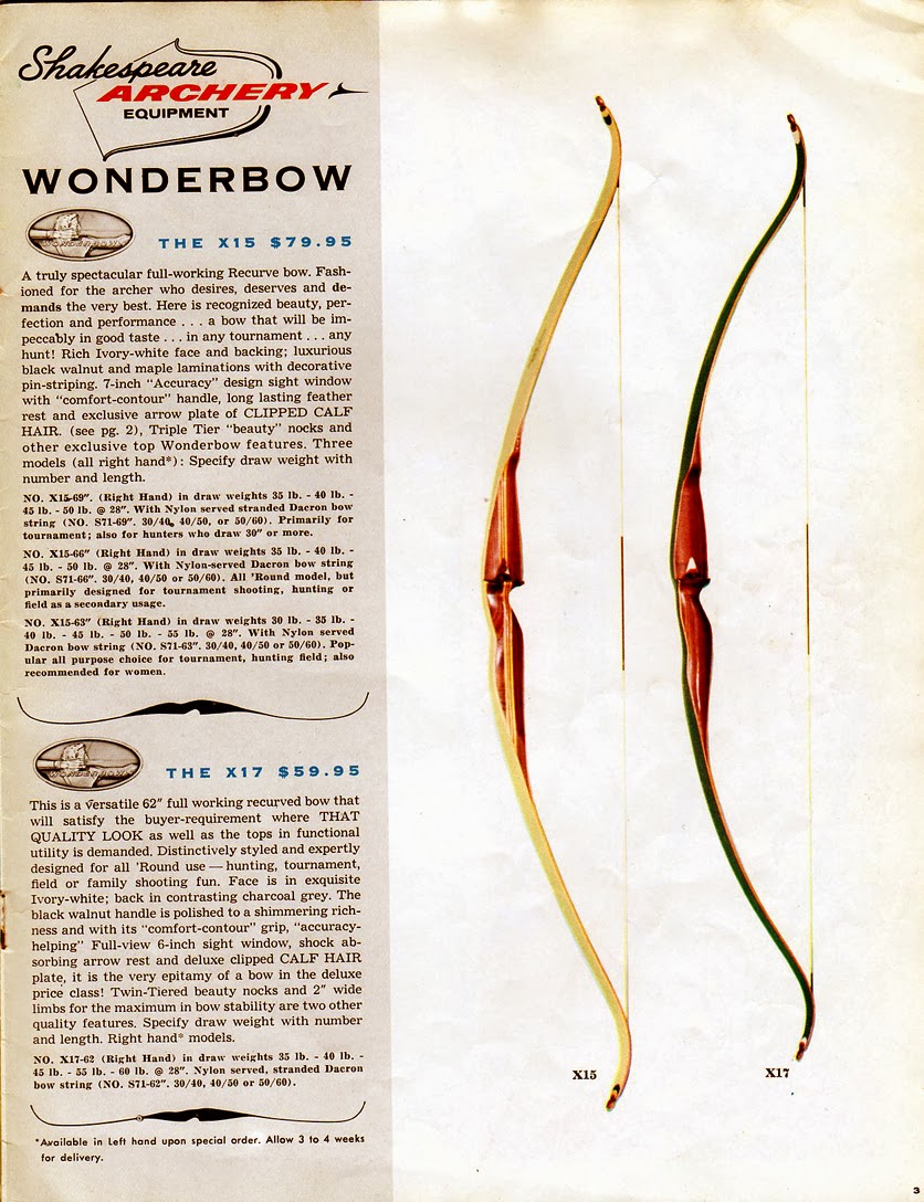 VINTAGE SHAKESPEARE / ROOT ARCHERY Shakespeare TITAN MODEL X15