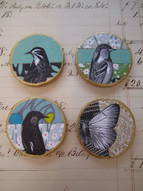 Magnets with birds on them. Magnets with birds on them.