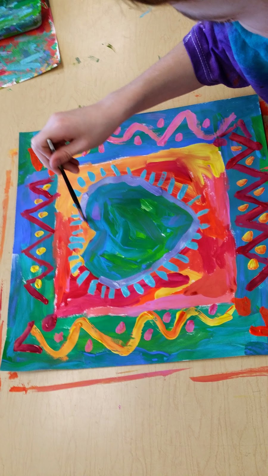 Paintbrush Rocket Third Grade Peter Max Hearts