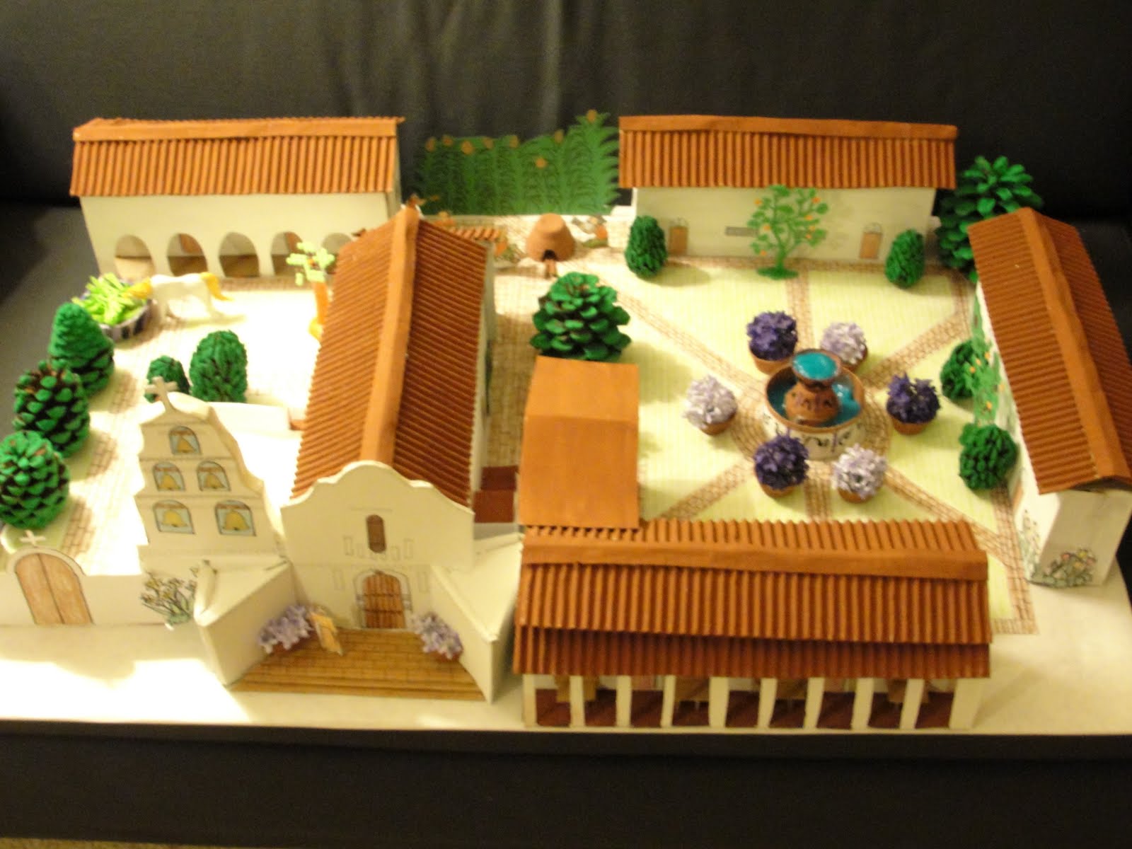 use cardboard to build your California missions project