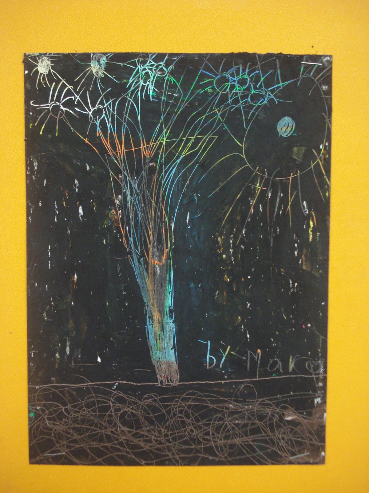 Andrea Ferrari Studio Art 2011 Grade 1 Crayon Etching