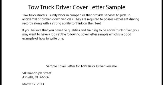 Tow Truck Driver Resume Sample Driver Resumes Livecareer