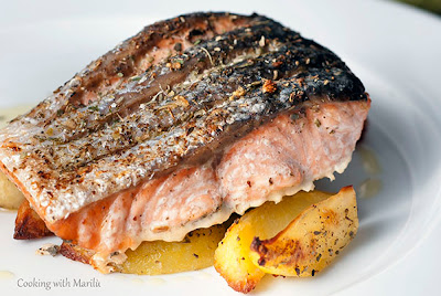 ricetta salmone al forno con patate