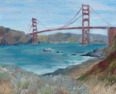 Golden Gate Bridge as seen from Baker Beach Overlook