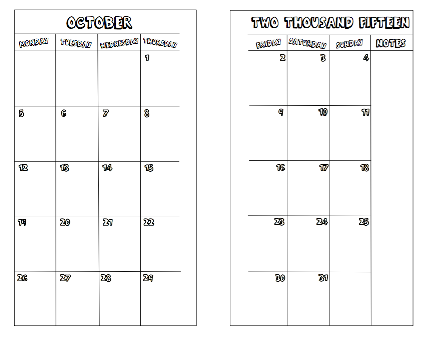 personal calendar freebies from jinny october 2016 personal size monthly personal calendar freebies from jinny october 2016 personal size monthly