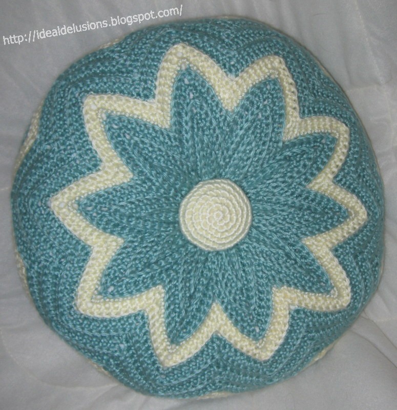 Ideal Delusions: Retro Round Ripple Pillow