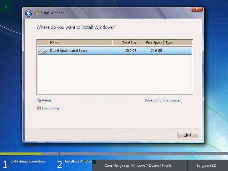 Cara Menginstall Windows 7 gambar 5 Cara Menginstall Windows 7 gambar 5