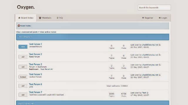 Oxygen - Free phpBB3 Theme