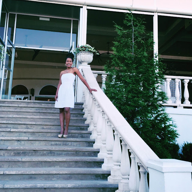 Quirky, Brown Chick: Deja Monet | Quirky, Brown Love White Dress, Natural Hair, Gold Heels