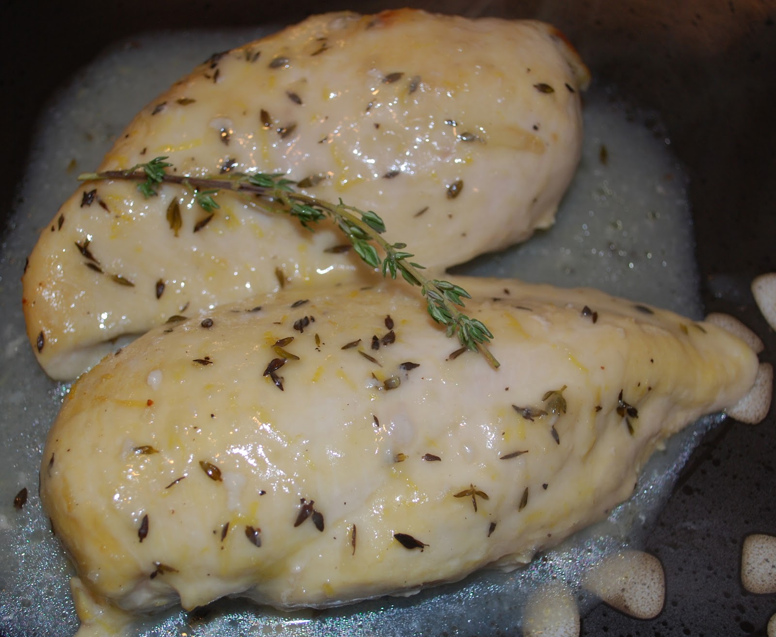 Carrie's Experimental Kitchen Chicken in a Lemon Thyme Sauce with