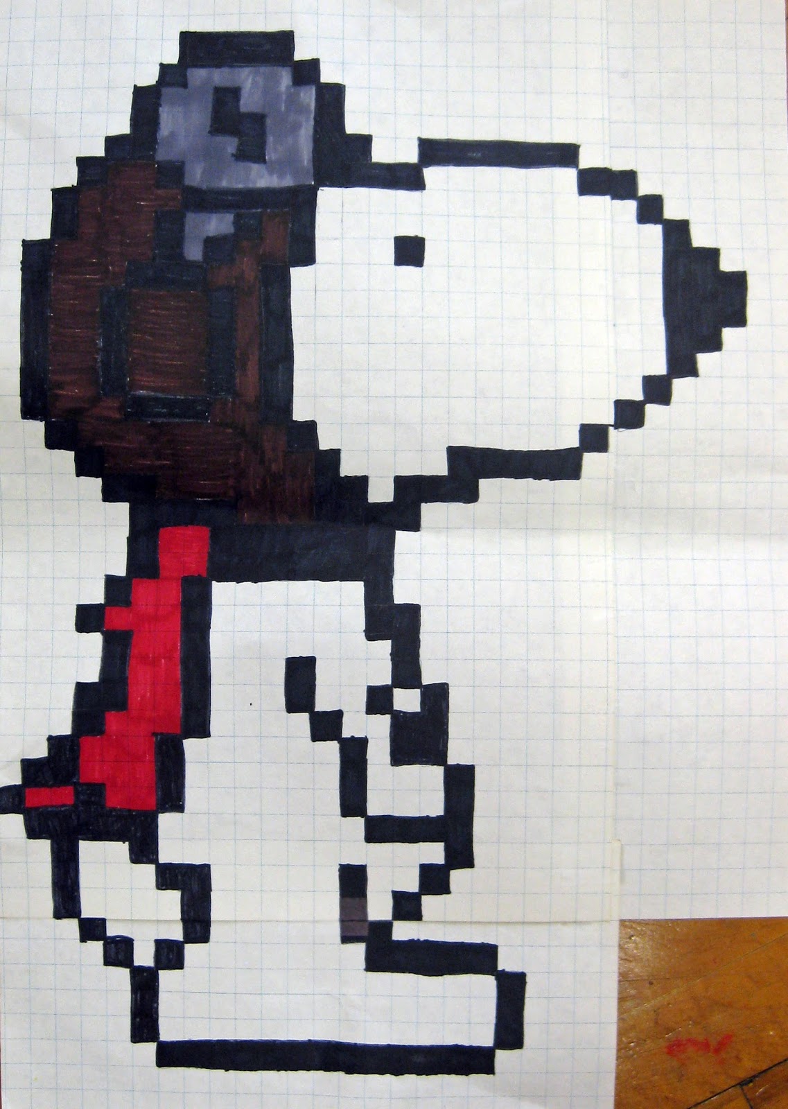 paw prints pixel art fever large graph paper printable