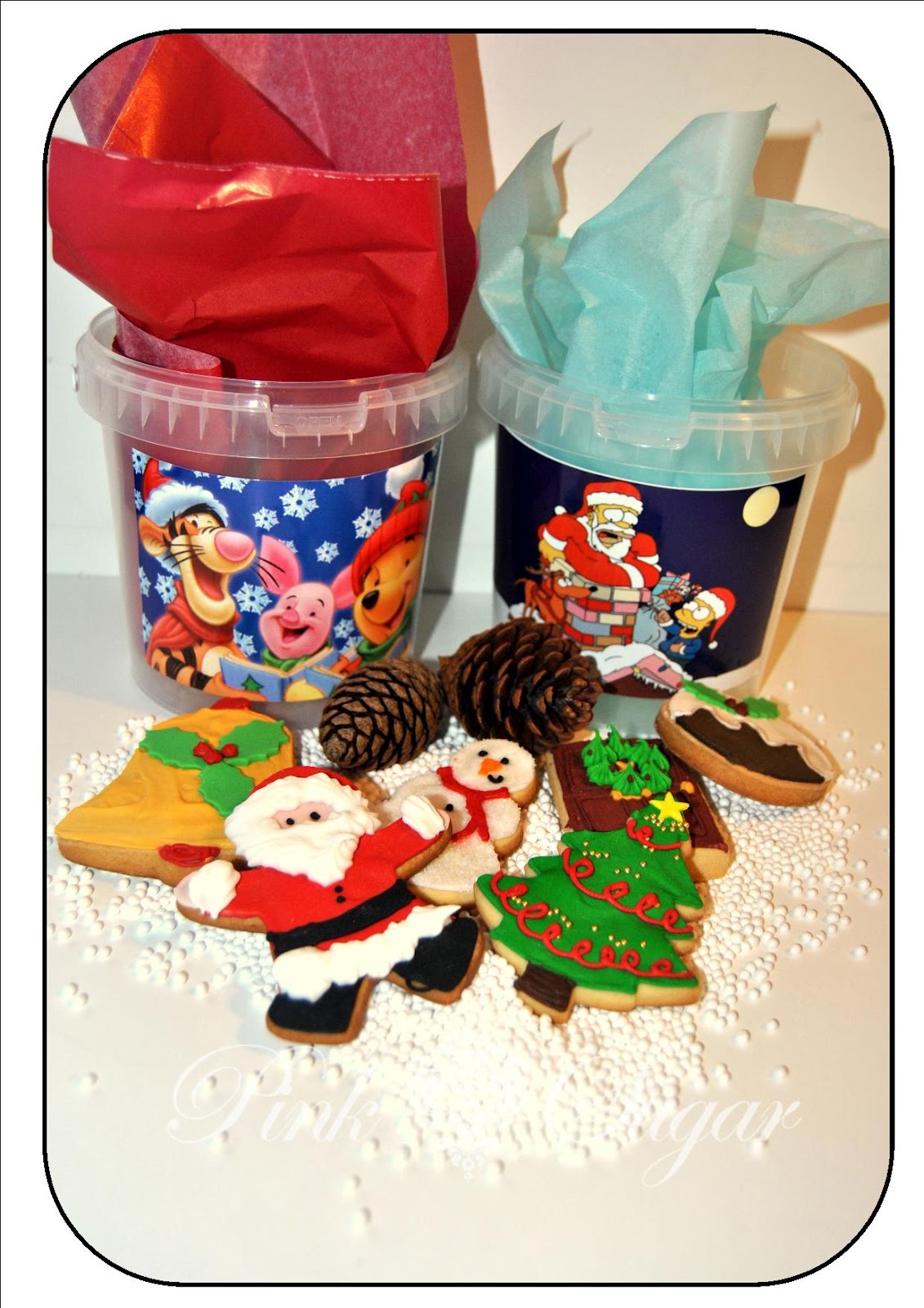 Pink Sugar DIY Christmas Biscuit Buckets...