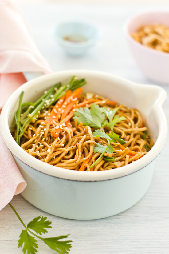 Sesame Egg Noodles with Stir Fried Vegetables