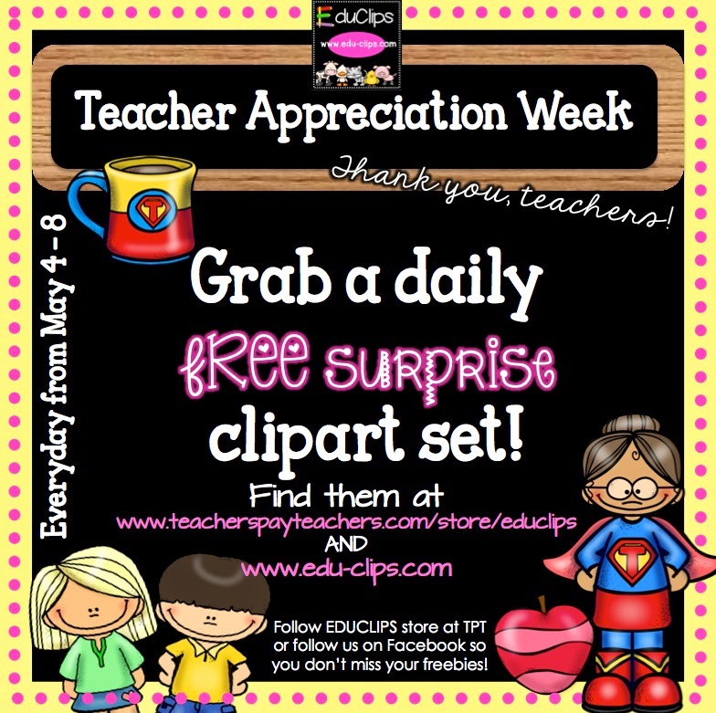 Educlips Design Teacher Appreciation Freebies!
