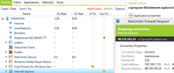 Netlimiter bandwidth customization app