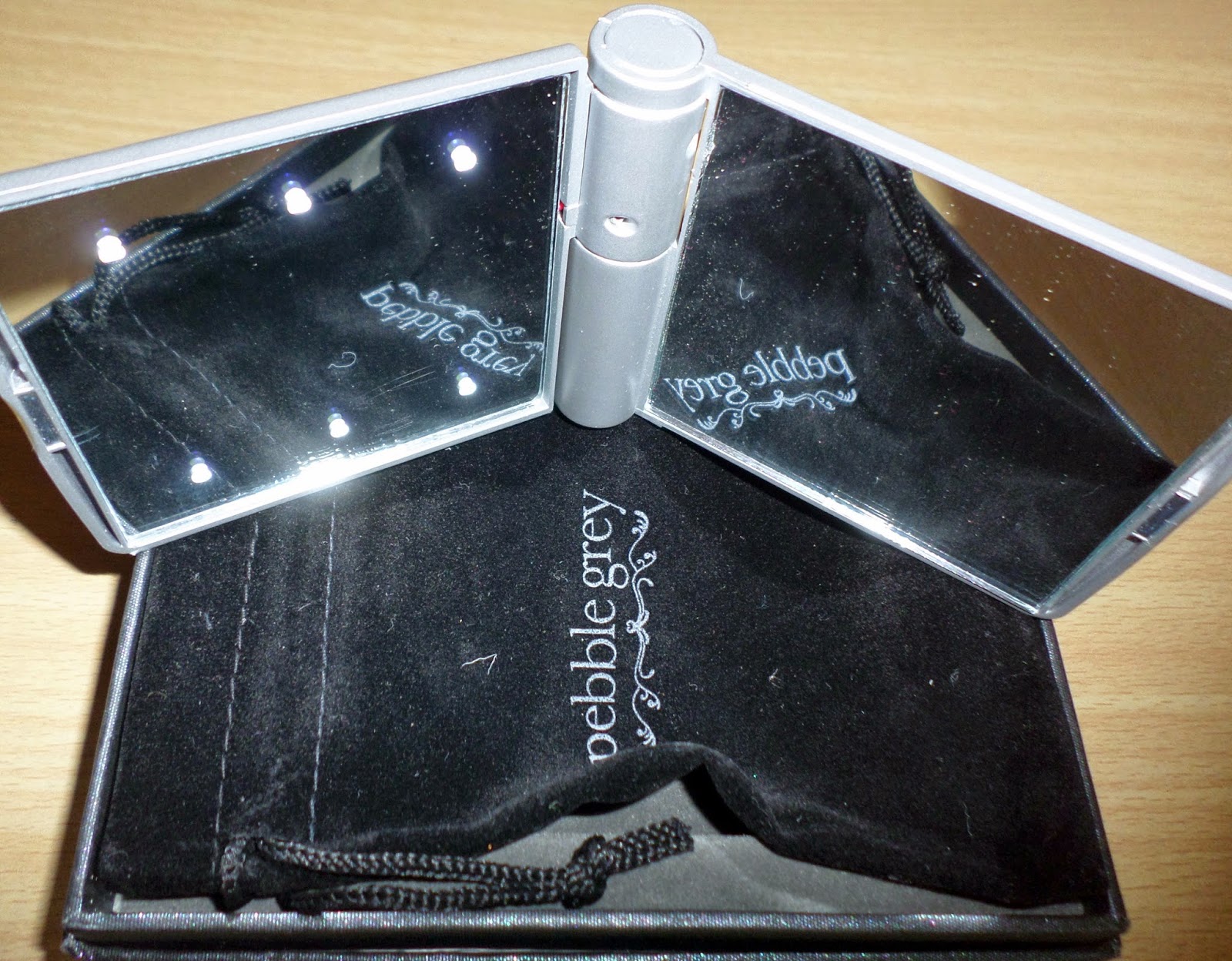 Pebble Grey LED Compact Mirror Review & Giveaway Pebble Grey LED Compact Mirror Review & Giveaway