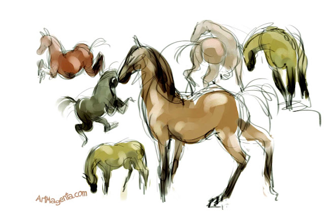 Horses by ArtMagenta.com