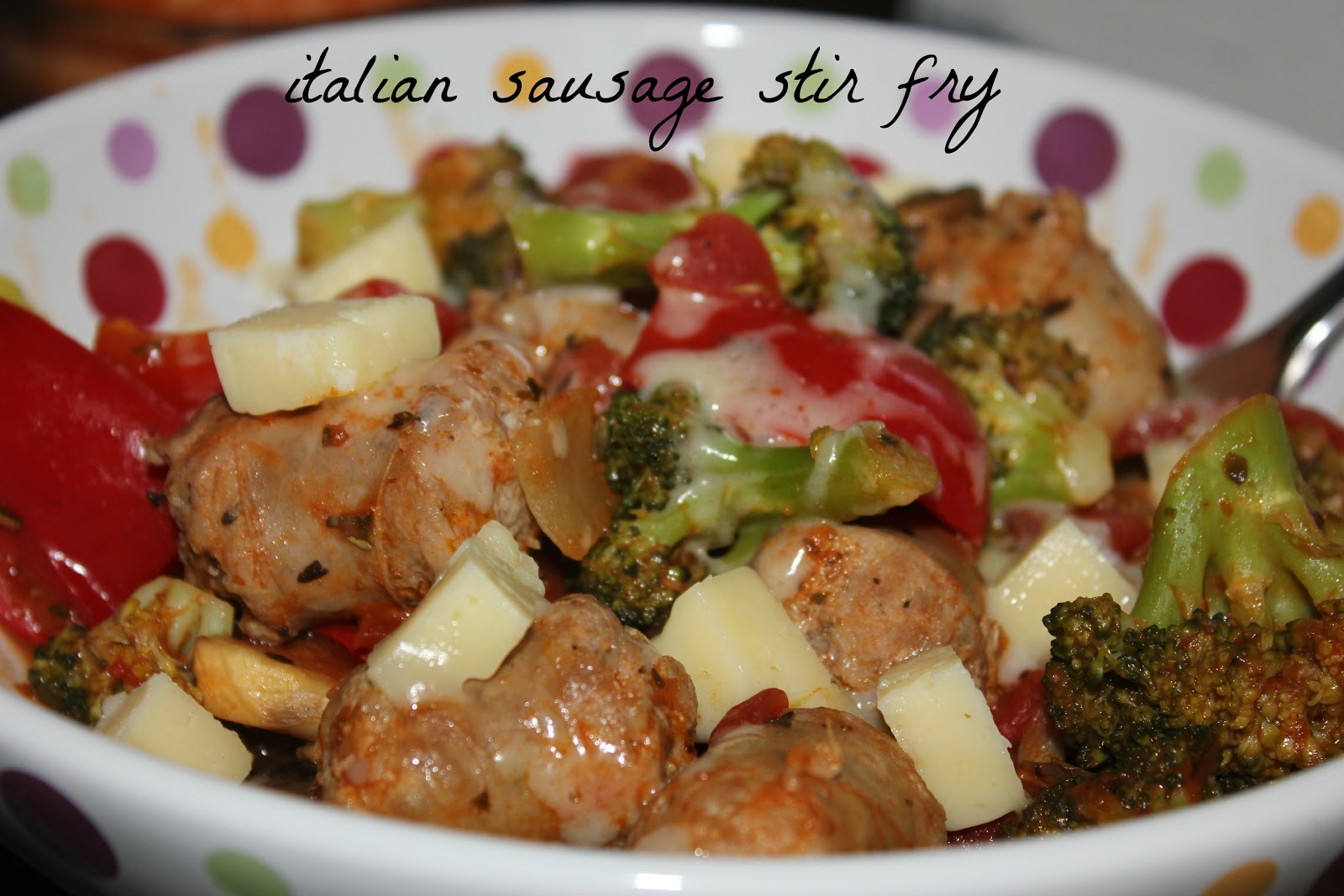 Three Peas In My Little Pod italian sausage stir fry