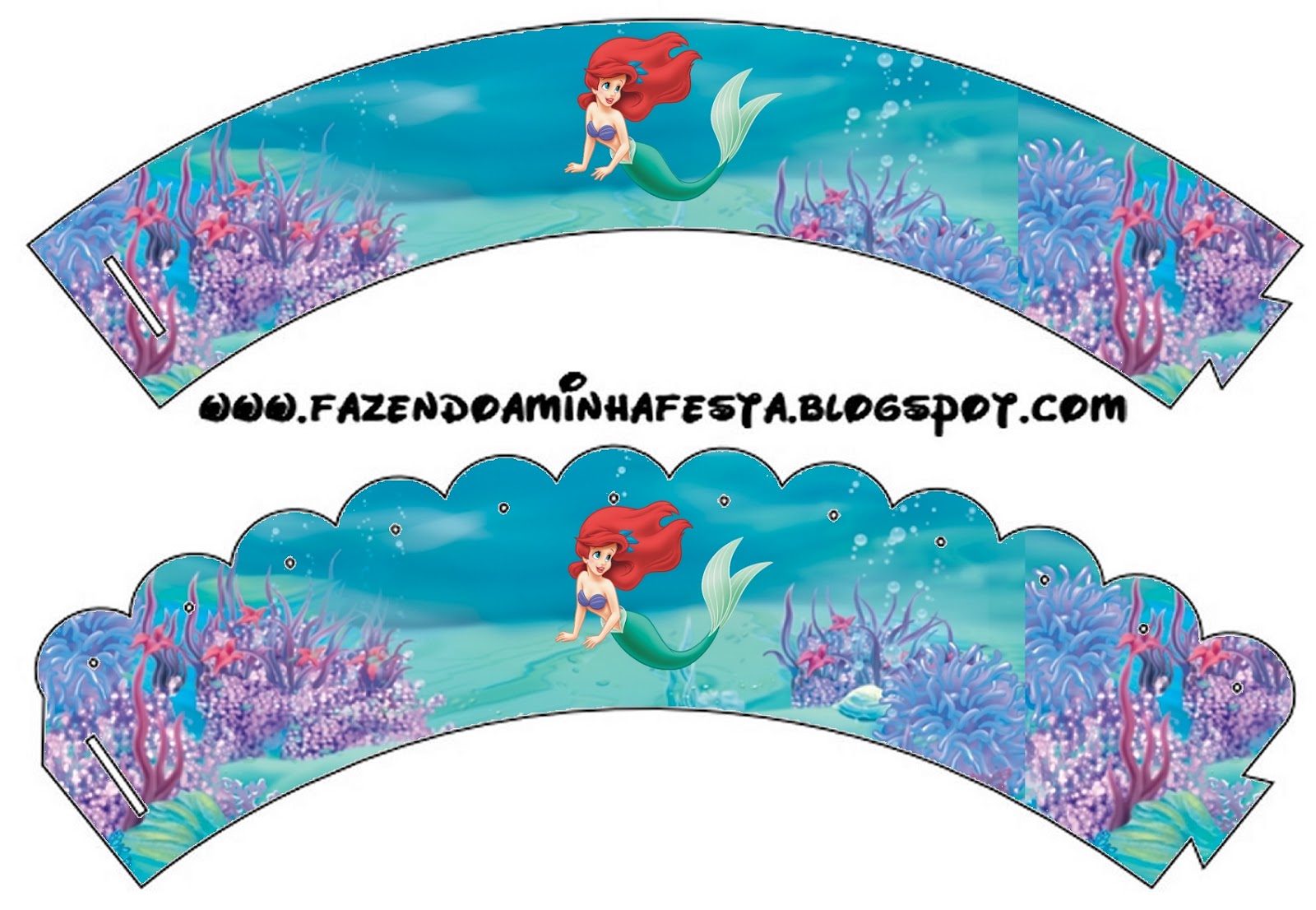 Kit de Festa Ariel: A Pequena Sereia – Grátis para Imprimir