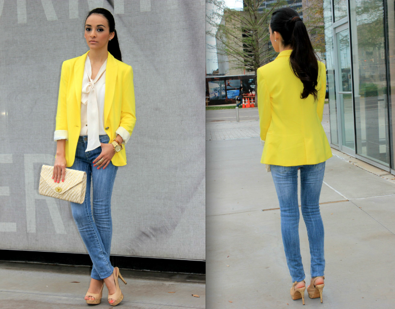 yellow blazer shoes