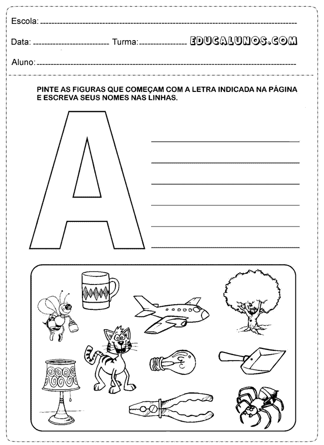 Escreva varias vezes a letra A