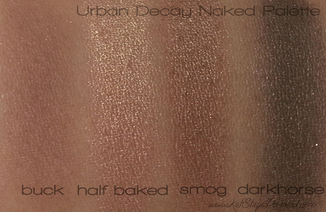 Urban Decay Naked Palette - Buck | Half Baked | Smog | Darkhorse
