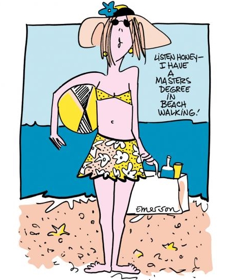 beach humor by Emerson cartoon