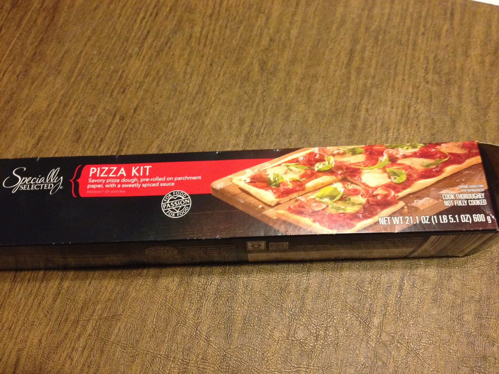 Aldi's Pizza Kit with fresh mozzarella and fresh red and green basil