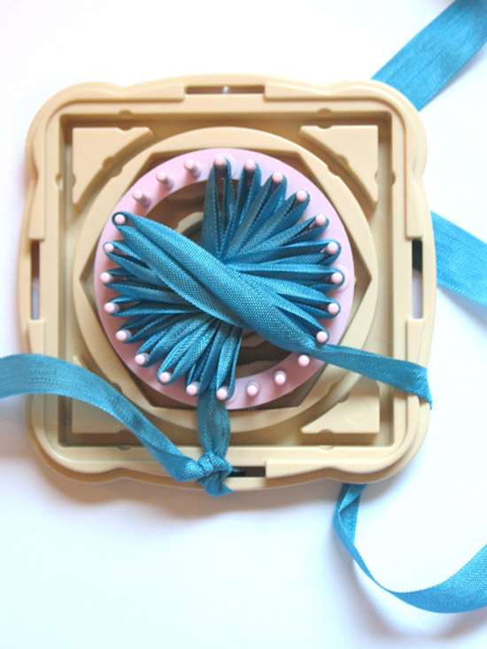 DIY Ribbon Loom Flowers Gift Topper + Broach Poppytalk