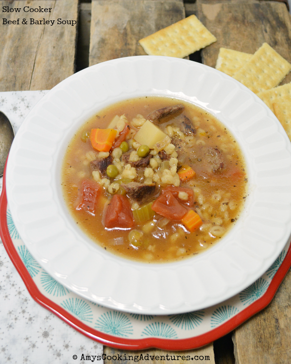 Slow Cooker Beef & Barley Soup