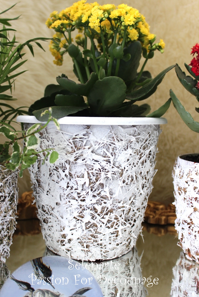 Selenarte Passion For Decoupage Summer DIY Plastic Pot Tutorial