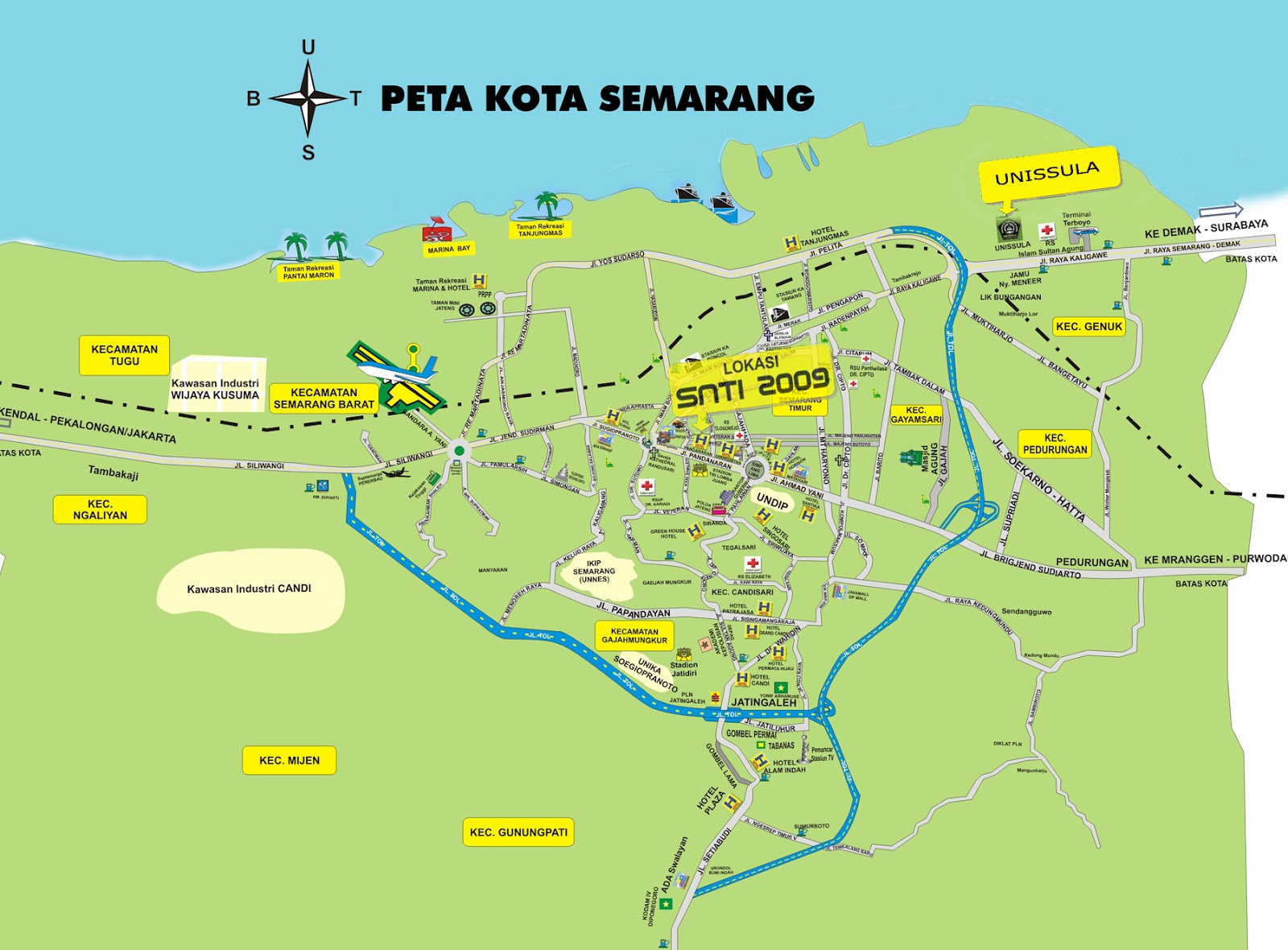 Google Map Tempat Wisata Daerah Semarang Dan Sekitarnya