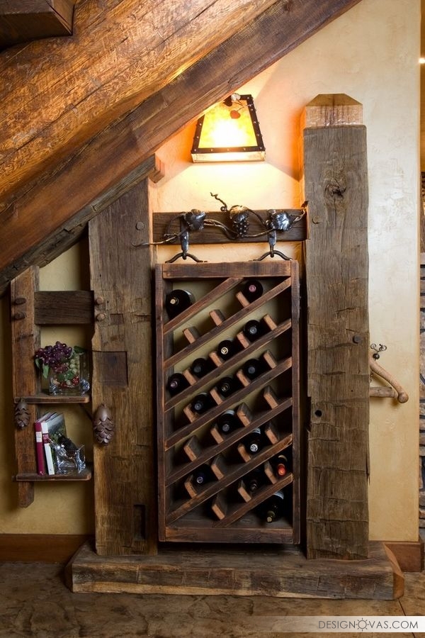 33 shelves for proper storage of wine, which you can make yourself