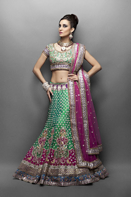 paneled lehengas