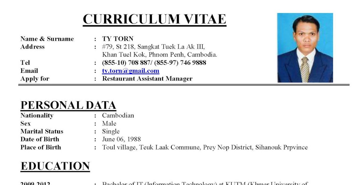 Sample cv for secondary school students ireland picture
