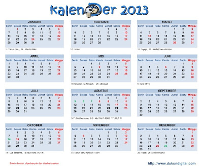 Dukundigital Kalender 2013 Resmi