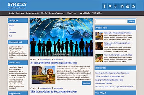 symetry blogger template