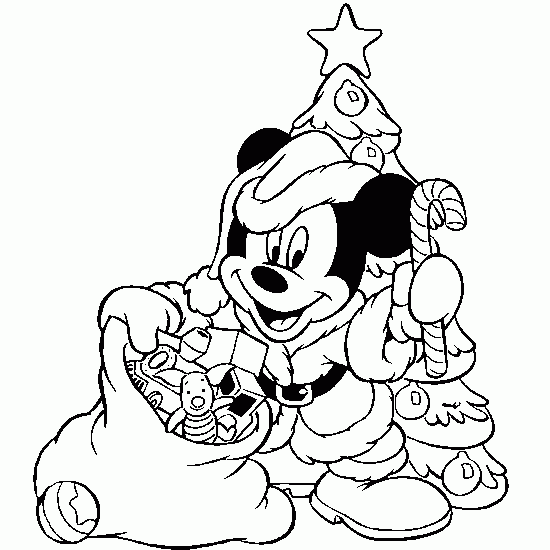 Coloring Pages Christmas Disney