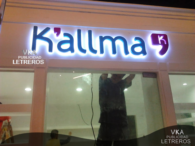 kallma - LETRERO EN POLIURETANO RETROILUMINADO