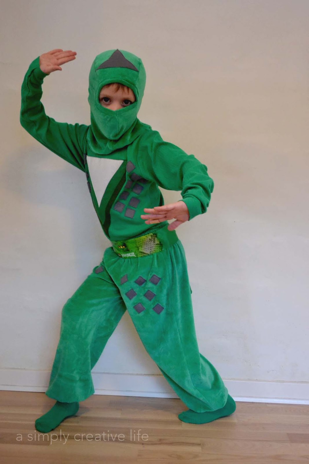 a simply creative life green ninja costume