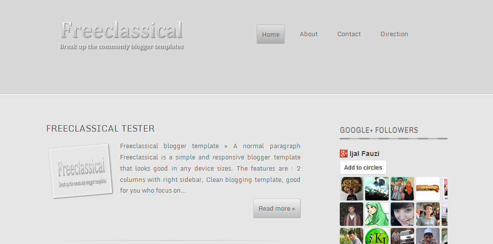 Freeclassical F1 Blogger Template