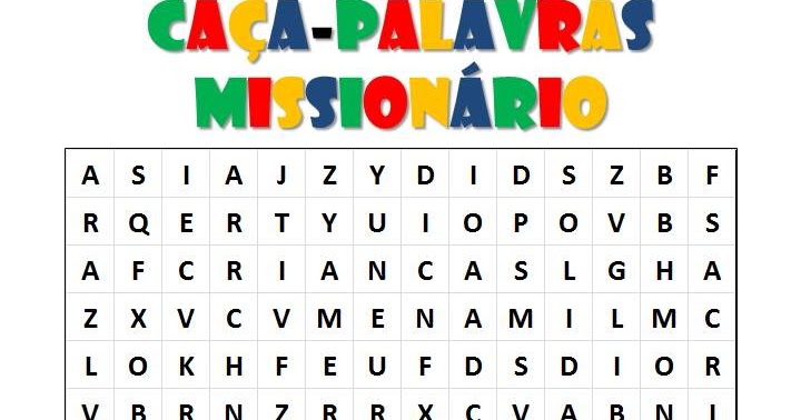 Veredas Missionárias: Revista de Passatempos Missionários para download  gratuito - Caça Palavras, Cruzadas, Quiz e muito mais!