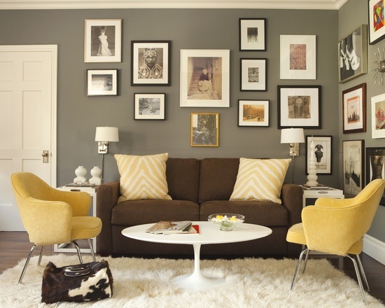 Gray and Brown Living Room