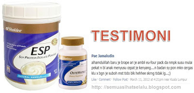 Testimoni Ostematrix dan ESP sebagai Milk Booster Tambah susu dengan Ostematrix dan ESP