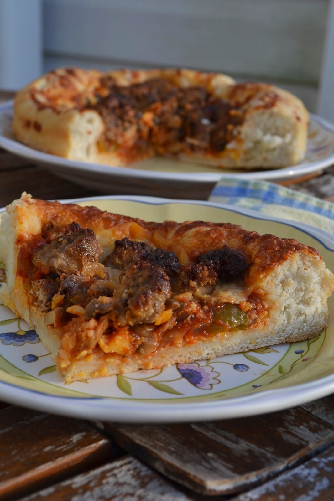 Johnsonville Italian Sausage Deep Dish Pizza