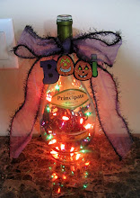 BOO! Lighted Wine Bottle