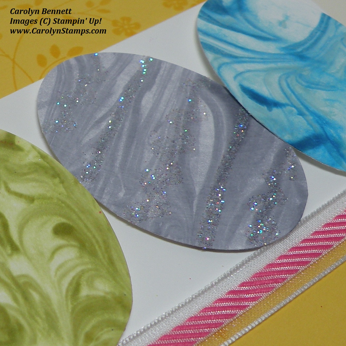 Carolyn's Paper Fantasies Easter Eggs Shaving Cream Technique