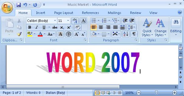 microsoft word pc 2007