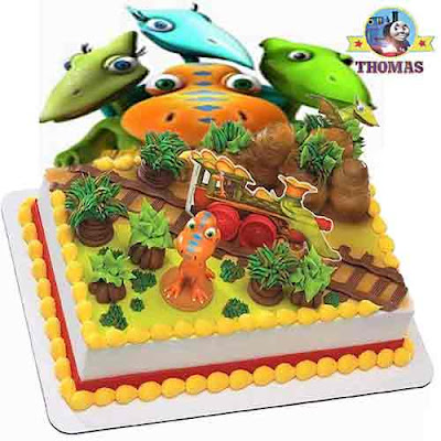 Fun learning facts about how to create a PBS kids theme party Dinosaur train express cake topper